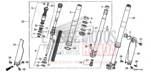 FRONT FORK (CRF250RE) CRF250RE de 2014